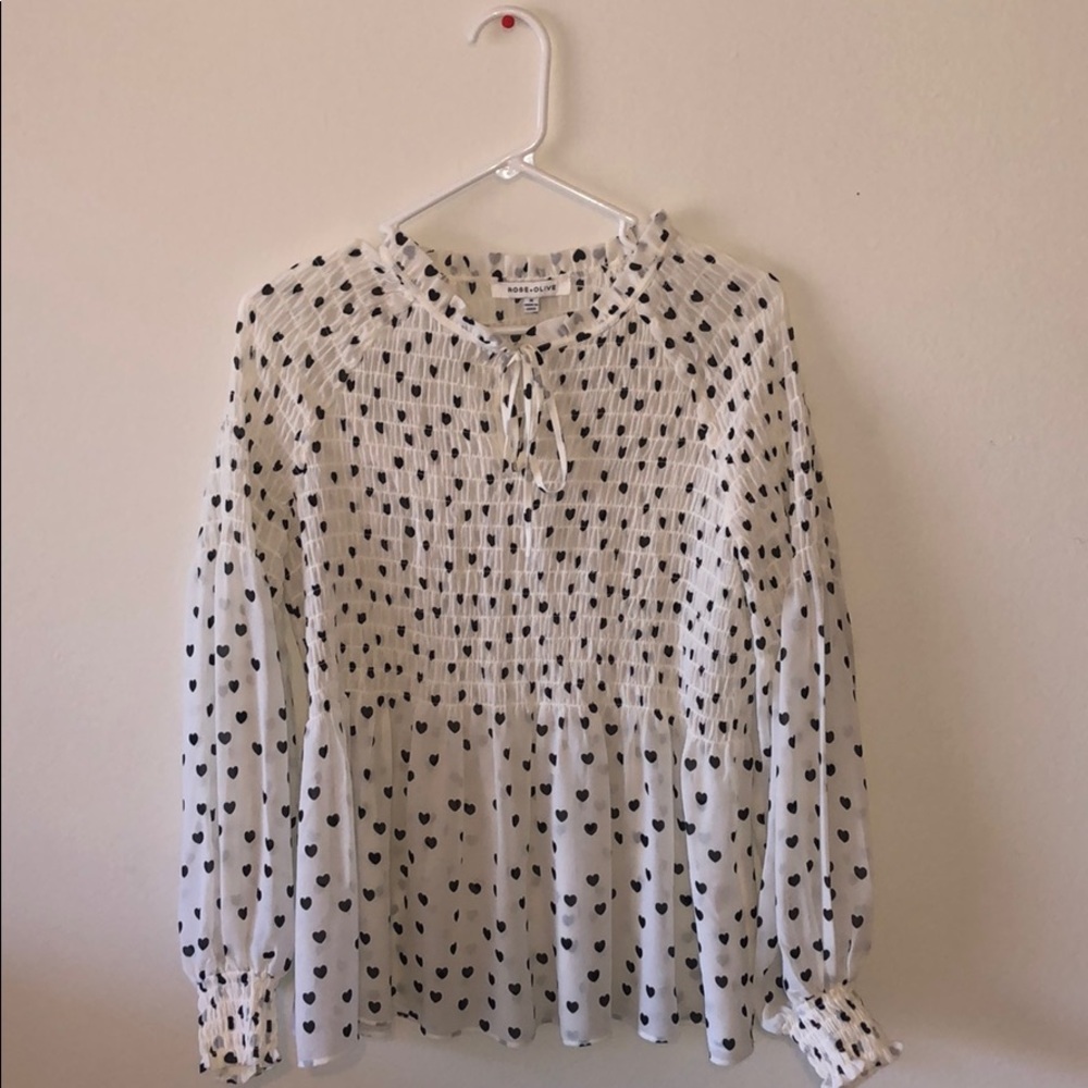 Dressy heart shape blouse